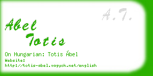 abel totis business card